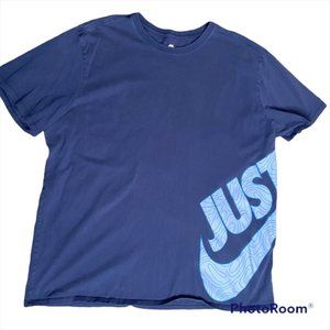 Nike Tee the Nike Tee Short sleeves Athletic Cut Logo Blue Size XXL